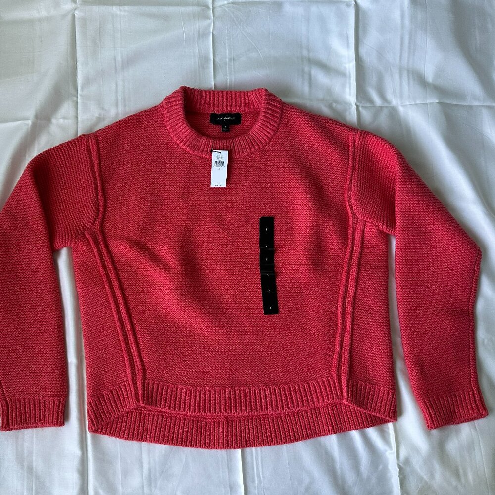 NWT Banana Republic Textured Stitch Pullover Sweater Coral Blossom | Women S - Picture 7 of 7